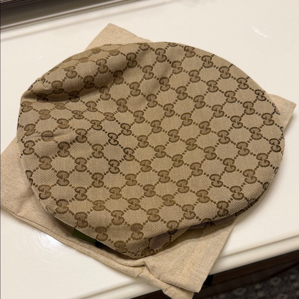 Gucci Beige/Brown GG Monogram Newsboy Cap - Picture 12 of 15